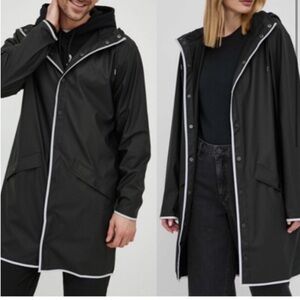 RAINS Long Jacket black Reflective xs/small